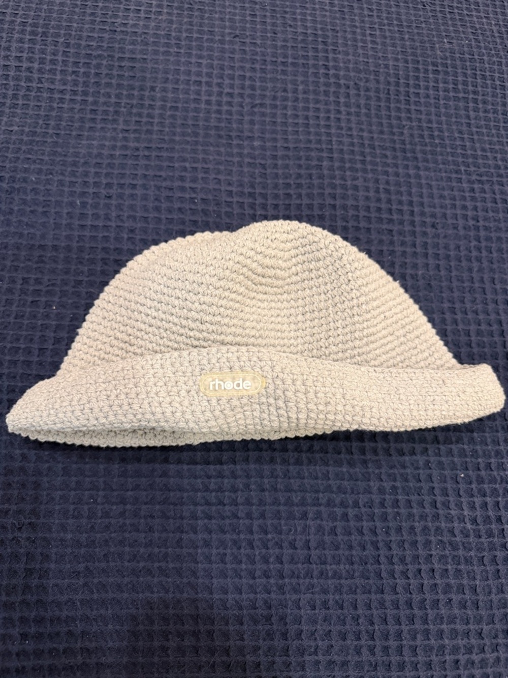 RHODE Beige Crochet-Style Bucket Hat